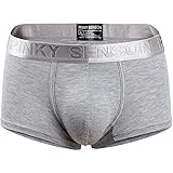 JFSFAS badeslip für Herren Push up Shorts Herren reißverschluss unterwäsche Herren Slip microfaser Boxershort blau cool Boxershorts bunt Schlafanzughosen Herren Pack A22 Grau L