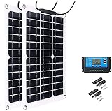 Hallelujah Solarpanel Monokristallin Solarmodul Solarpanel - 600W 18 V für 12 V Batterien, Photovoltaik - Solarzelle Solaranlage PV-Anlage Solar für Wohnwagen, Camping, Balkon, Gartenhäuser,10