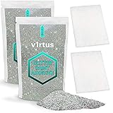 v1rtus Silver Glitter Lackadditiv [200g] NEW 2021-2 x Finishing Rauen Pads inklusive - Mix mit beliebiger Farbe auf Wasserbasis für perfekten Luminous-Finish auf Innen- oder Außenwänden, Deck