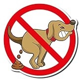 PICO signs Hochwertiges Schild aus Alu Hier kein Hundeklo 210 x 210 mm Freiform | Hundekot, Hundehaufen |