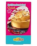Horror-Shop Rollfandant-Set mit Gold-Farbpulver zum dekorieren von Torten &