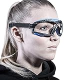 SolidWork SOLID. perfekt sitzende Schutzbrille | Kleine und leichte staubdichte Arbeitsschutzbrille mit universeller Passform | Kratzfeste, beschlagfreie und UV-schützende Gläser | Klare Linse | B