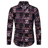 Shirt Herren Slim Fit Elastisch Atmungsaktiv Herren Langarm Frühling Und Herbst Elegant Urlaub Boutique Blumen Neue Weihnachten Herren H