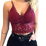 Spitzen BH Damen Sommer Bauchfrei Frauen sexy Mode Funkeln Shirt Glitter Pailletten Dolman Vintage Weste Crop Metallic Disco Tops Fashion Camisole Ärmelloses T-Shirt Lässiger Bluse Top