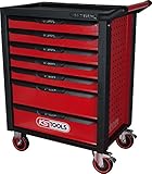 KS Tools 826.0007 RACINGline SCHWARZ/ROT Werkstattwagen mit 7 Schub