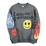 NAGRI Kanye Lucky me I See Ghosts Sweatshirts Sweater Grün,L