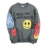 NAGRI Kanye Lucky me I See Ghosts Sweatshirts Sweater Grün,L