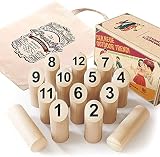 Premium Qualität: Skandinavisches Wurfspiel - Outdoor-Spiel aus Holz - Spiel & Spaß beim Grillen und Chillen - Gartenspiel - Must-Have für den Sommer - Schnelle Runden, Leichte Reg