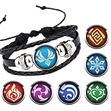 7 Stück Genshin Impact Armband, Spiel Genshin Impact Element God's Eye Luminous Thunder Armband Zubehö