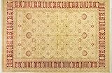 RUG PRINCE Afghan Chobi Ziegler Teppich Handgeknüpft 370x520 Beige B