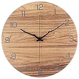Brmeday Metall Wanduhr, 30cm/12 Zoll Wanduhr Groß, Wanduhr Ohne Tickgeräusche, Wanduhr Modern Wanduhren Vintage, Uhr Wand für Wohnzimmer,Schlafzimmer,Küche,Kinderzimmer,Büro,Kinder,Goldener R