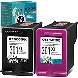 Oeggoink Wiederaufbereitet für HP 301 301XL Tintenpatrone für HP Deskjet 1000 1050 1510 1512 2050 2050A 2510 2540 3050 Officejet 2620 2622 4630 4632 Neid 4500 5530 4502 Drucker (1 Schwarz,1 Farbe)