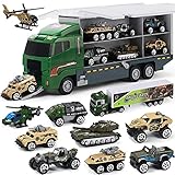 VAMEI Spielzeugautos Militär Fahrzeuge Spielzeug Set Hubschrauber Panzer Spielzeug Armee Autos Miniatur Metall Militärfahrzeuge Modell Militär Spielzeug für Kinder ab 3 J