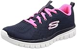 Skechers Damen Graceful GET Connected Sneaker, Navy Mesh Hot Pink Trim, 40 EU