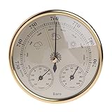 QERMULA Wandmontage Haushaltsbarometer Thermometer Hygrometer Wetterstation Hängendes Barometer Thermometer Hygrometer G