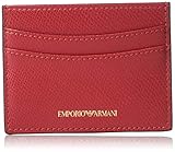 Emporio Armani Damen Designer Dual Colored Credit Card Holder Kreditkartenhalter, Rot/Marineblau, Einheitsgröß