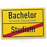 DankeDir! Bachelor - Kunststoff Schild - Geschenk Partydeko Studenten Dekoration Master Bachelor Geschenkidee - Deko Studienabschluss Karte Glückwunschkarte Abschluss bestandenes Studium Geschenk