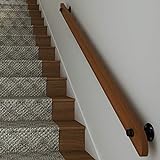 WQSQ Handlauf Holz Treppengeländer Geländer Wandhandlauf Innen & Außen Handlauf Für Brüstung Treppen Balkon Handläufe Mit Wandhalterung
