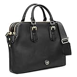 Bugatti Passione Aktentasche Damen aus Kunstleder mit Laptopfach – Businesstasche Damen Laptoptasche – Bürotasche Lehrertasche in Schw