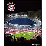 FC Bayern München Teppich Allianz Arena 100 x 120cm rutschhemmend lärmhemmend Fan-Teppich Kinder-Teppich Vorleger Läufer Fußball FCB Deutscher Rekord-Meister Mia san Mia Champions Leage Bundeslig