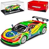 Ferrari 458 Italia GT3 24h Daytona 2016 Bertolini Longo Serra Gomes mit Sockel und Vitrine 1/43 Bburago M