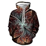 XDJSD Herren Pullover Herren Hoodie Jacke Paar Hoodie Pullover Plus Size Pullover Lose Kapuzen Printed Sweater Top