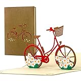 Gutschein Fahrrad, Fahrradtour, Geburtstagskarte originell für Frauen, beste Freundin, Pop up Karte 3D, Geschenkidee, Geschenkgutschein, T19