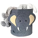 Faltbare Stoff Runde Haushalt Organizer Korb Kinder Wäschekörbe Aufbewahrungskorb Verdickte Lagerung Aufbewahrungsbox Groß Deko Filzkorb Kinderzimmer Organizer Zeitungskorb - E