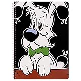 Clairefontaine 812974C Asterix Idefix Notizbuch mit Spiralbindung, 100 Seiten, 21 x 29,7 cm, liniert, Rand 90 g, Umschlag aus laminierter Karte, zufällige Farbausw