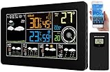 infactory Funkwetterstationen: WLAN-Funk-Wetterstation, Außensensor, 5 Tage Wettertrend, Color, App (Wetterstation mit Vorhersage)