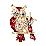 CAOLATOR Vintage Brooch Tiere Brosche Damen Diamantverkrustet Nadel Anstecker Anstecknadeln Geschenk Schmuck mit Strassteinen für Kleidung/Schals/Tücher/