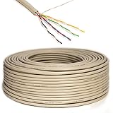 PremiumX 100m Telefonkabel 4x2x0,6mm J-Y(ST) Y Telefonleitung 8-Adern rund Fernmeldekabel Installationsleitung Verlegekabel (0,27€/M)