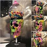 Halloween Skull Cool Bubble Gum Machine, 3D Skul Candy Machine, Süßigkeiten, Cerealienspender, Müslispender, Halloween Exquisite Horror Skelett Kaugummi Maschine Kaugummi Maschine, Halloween Dek