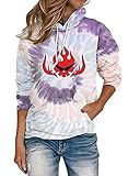 Ajhgqejfw Tengen Toppa Gurren-Lagann Frauen Lose Sweatshirt Weiche Licht Outwear Sports Training Pullover Kleiner Temperament Hoodies Mode Klassische Mäntel (Color : Purple05, Size : XXL)