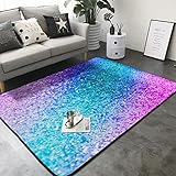 Sunzhenyu Teppich mit Glitzer-Pailletten, 150 x 200 cm, rutschfest, weich, für den Innenbereich, große Fläche für Wohnzimmer, Schlafzimmer, Waschküche, 150 x 200