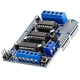 AZDelivery L293D Motor Driver Shield, 4-Kanal Motortreiber Shield, Schrittmotortreiber, Stepper Expansion Board kompatibel mit Arduino inklusive E-Book!