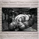 Refosian Bodybuilding Sport Fitness Muskeln Gewichtheben Ölgemälde Kunst Poster Druck Leinwand Bilder für Wohnzimmer Kunstwerk Raum Bilder Home Decor-60x90cm No F
