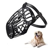 BOENTA Maulkorb Mittlere Hunde Maulkorb Kleine Hunde Muzzle Small Dogs to Prevent Dog Mouts Cover Anti Barking Muzzle for Large Dogs Black,size1