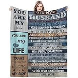 Geschenk für Ehemann, Decke, 127.8 x 152.4 cm, Weihnachten, Erntedankfest, Geschenk für Ehemann, weiche Flanell-Überwurfdecken, leichte Zotteldecke, Stuhl, Schlafzimmer für Erw