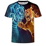 T-Shirt Männer/Frauen 3D Tier T-Shirt König Der Löwen T-Shirt Digitaldruck Designed Stylish Summer Sports Kurzarm Tops-15_XXL