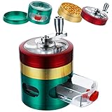 BFACCIA Gewürzmühle, Grinder Crusher, Metall Grinder Salzmühle Pfeffermühle für getrocknete Gewürze, Kräuter, Spices, 12+24 Doppelkeil-scharfe Metallschleifzähne (Trikolore)