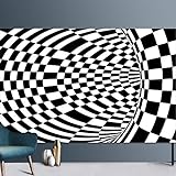ZAZN Moderne Abstrakte Geometrische Kunst Teppich Wohnzimmer Schön Couchtisch Eingangsmatte rutschfeste Sicht Illusion Rechteckige B