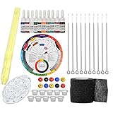 RRunzfon Tattoo Kit Hand Poke Stick DIY Tätowierer Nadeln Set Tintenbecher mit Bandagen für Tattoo-Künstler Anfänger, Tattoo-T
