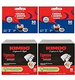 2x 50 Lavazza Espresso Crema E Gusto Box 50 Kaffeepads Kaffee Coffee ese Kaffee Pads + 2x Kimbo espresso napoletano box 50 kaffee p