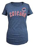 MLB Chicago Cubs Damen-T-Shirt, kurzärmelig, Rundhalsausschnitt, Größe L, B