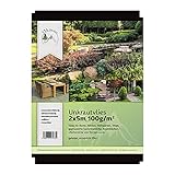 TTL Garden Unkrautvlies 100g/m3 (2m x 5m = 10m2) speziell gegen Unkraut - Markenqualität aus Bayern - Unkrautvlies, Unkrautfolie, wasserdurchlässig, UV stabil & reiß