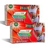 Qualuca Slim Detox | Detox-Tee | Diät Tee zum Abnehmen | Entgiftender Tee | Kräutertee | Packung mit 2 | 60g