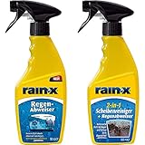 Rain-X 26064 Original Regen-Abweiser, Original Rain Repellent, Rain-X, 500 ml & 831135 2-in-1 Scheibenreiniger + Regenabweiser 500ml, Gelb