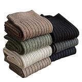 XYZMDJ Legere Herrensocken, 7 Paar, Baumwolle, dick, Wintersocken, lang, hohe Socken, Business (Farbe: A, Größe: 38–44)