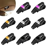 Ledoo 8Pcs Auto Sonnenbrillenhalter Auto Sonnenbrillen Clip Sonnenblende Brillenhalterung Brillenhalter für Auto mit Kartenkarten Clip